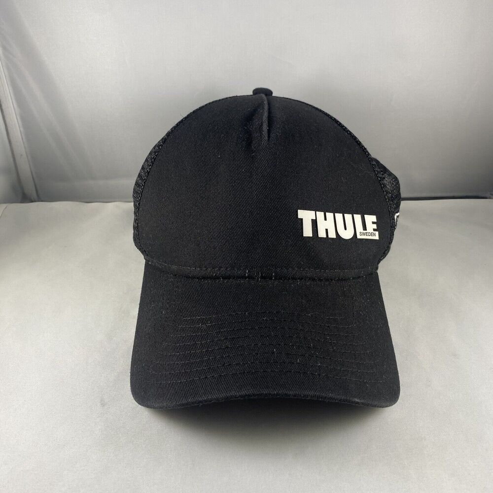 Thule Snapback Trucker Hat Adult Adjustable Black White Mesh Mens Cap New Era